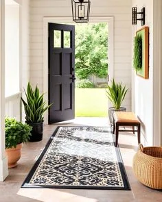 Add Texture With an Entryway Runner Rug
