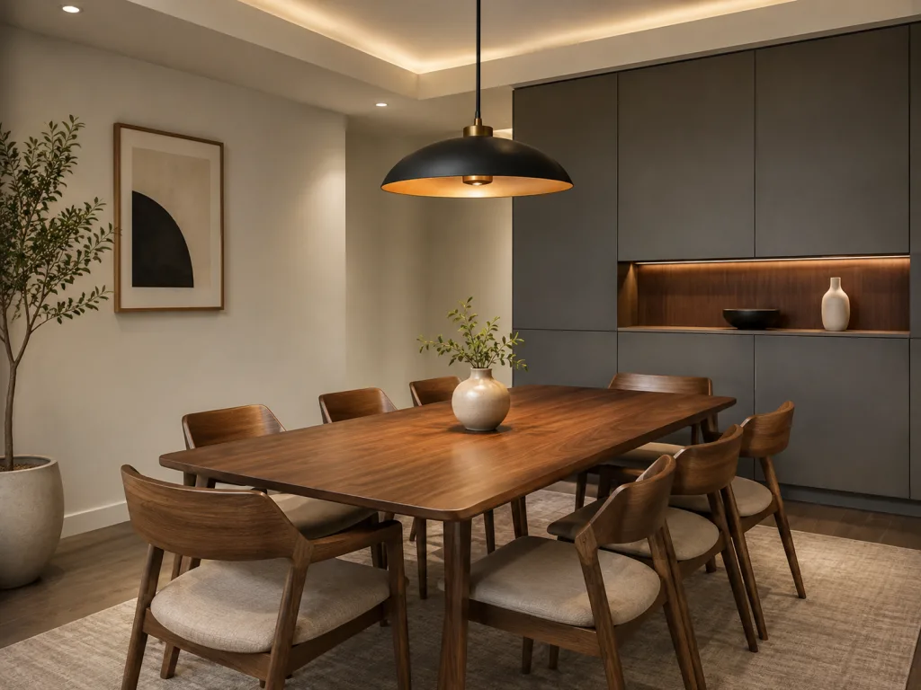 Add a Pendant Over the Table For Small Dining Room