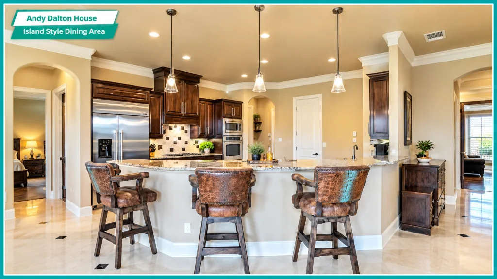 Andy Dalton House Island Style Dining Area