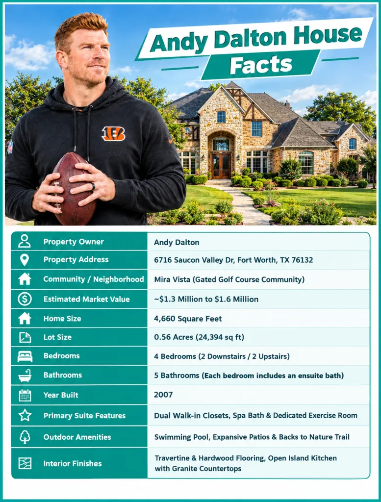 Andy Dalton House Quick Facts