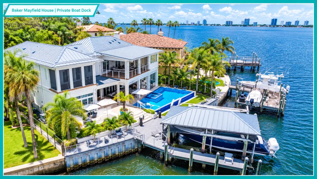 Baker Mayfield House Private Boat Dock