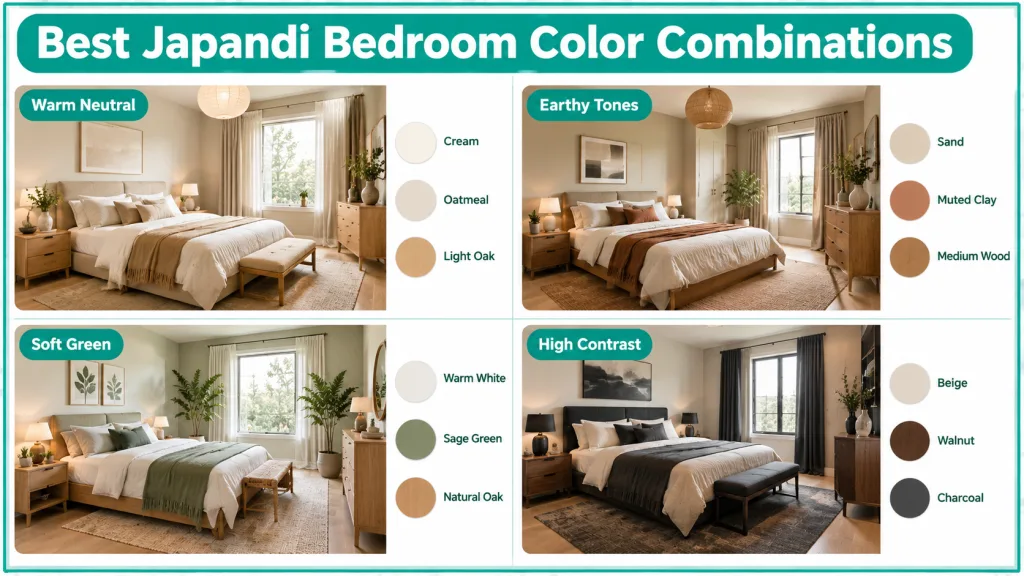 Best Japandi Bedroom Color Combinations
