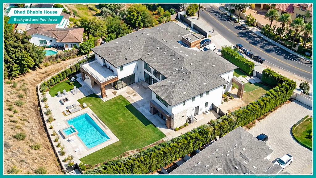 Bhad Bhabie House Backyard and Pool Area