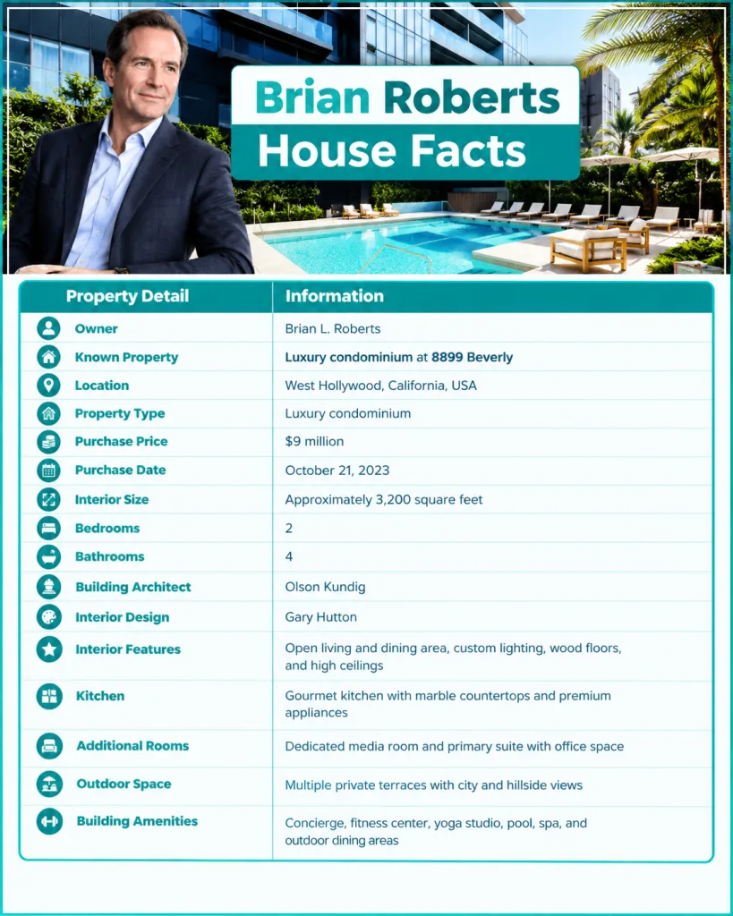 Brian Roberts House Quick Facts