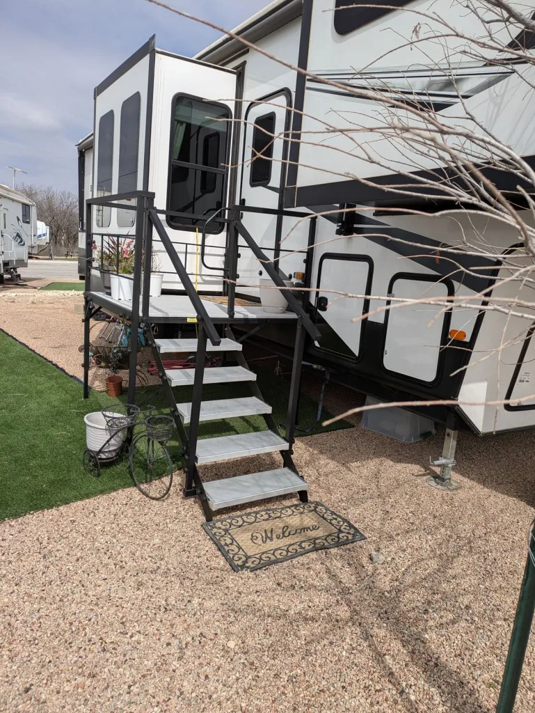 Budget-Friendly RV Porch