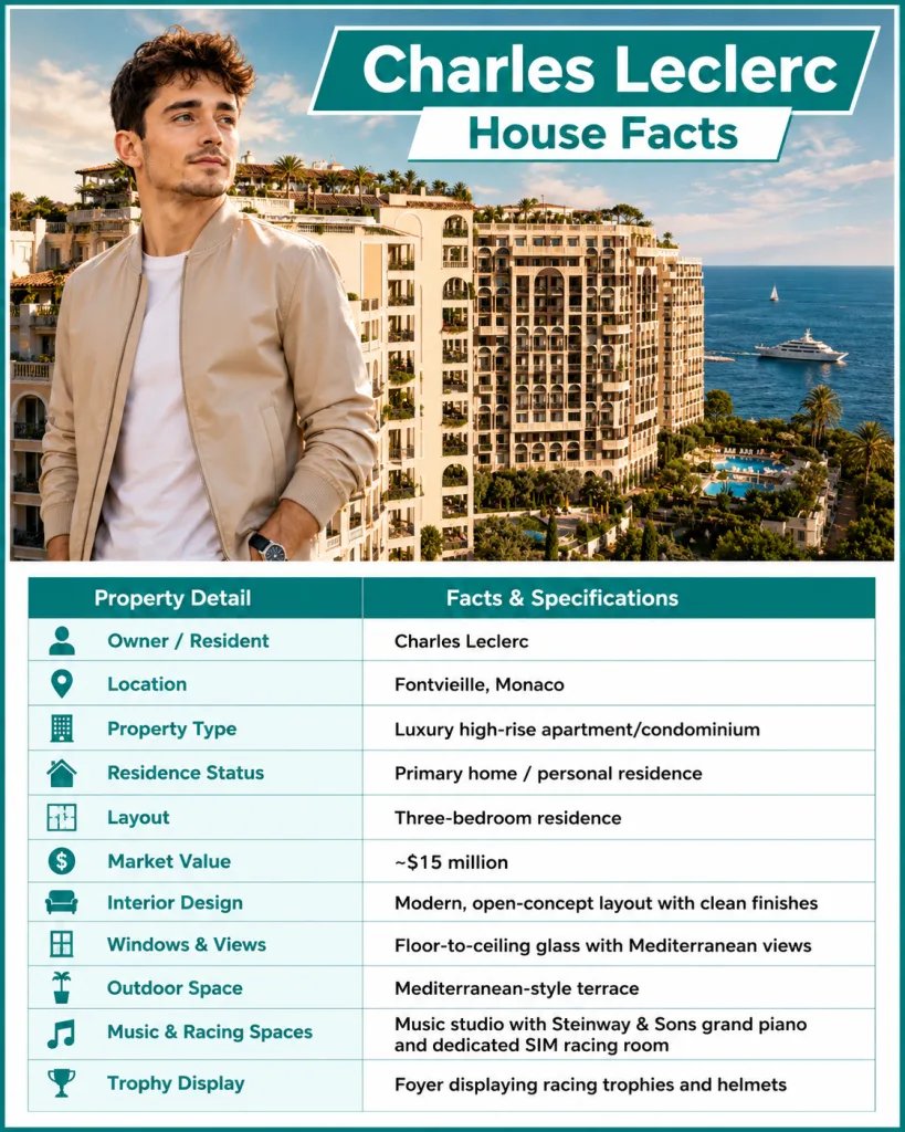 Charles Leclerc Primary Residence Facts