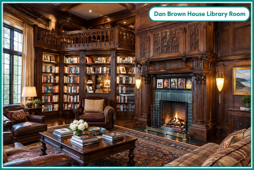 Dan Brown House Library Room