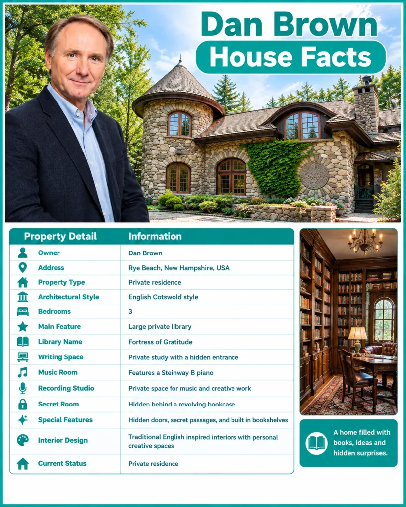 Dan Brown House Quick Facts