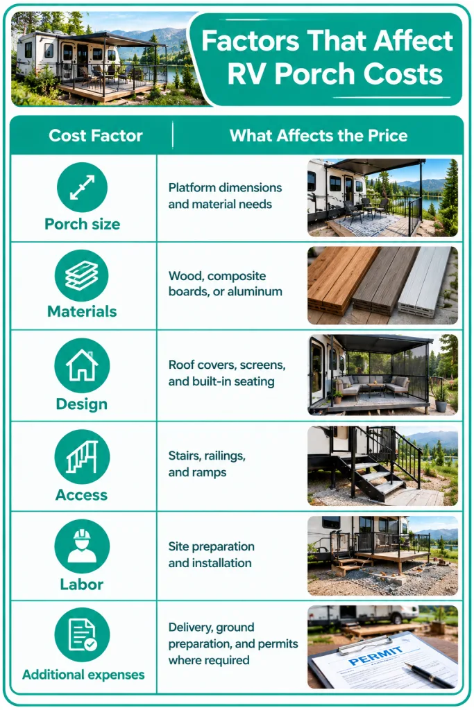 Factors That Affect RV Porch Costs