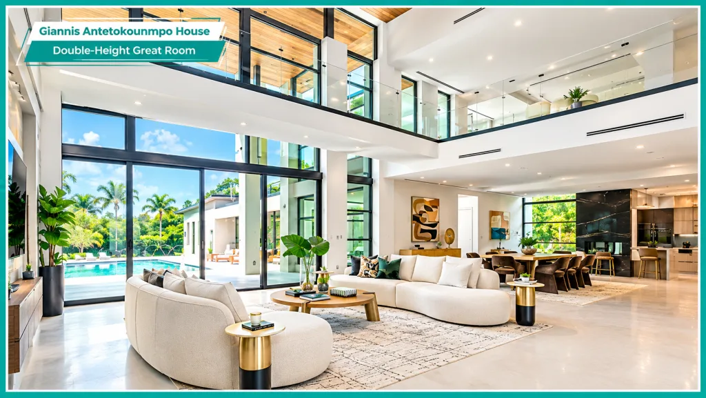 Giannis Antetokounmpo House Double-Height Great Room