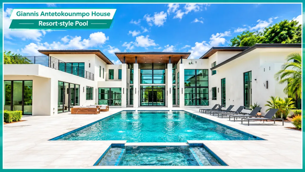 Giannis Antetokounmpo House Resort-style pool