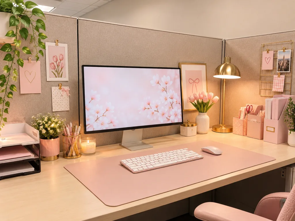 Girly Classy Cubicle Decor Add a Chic Desk Mat