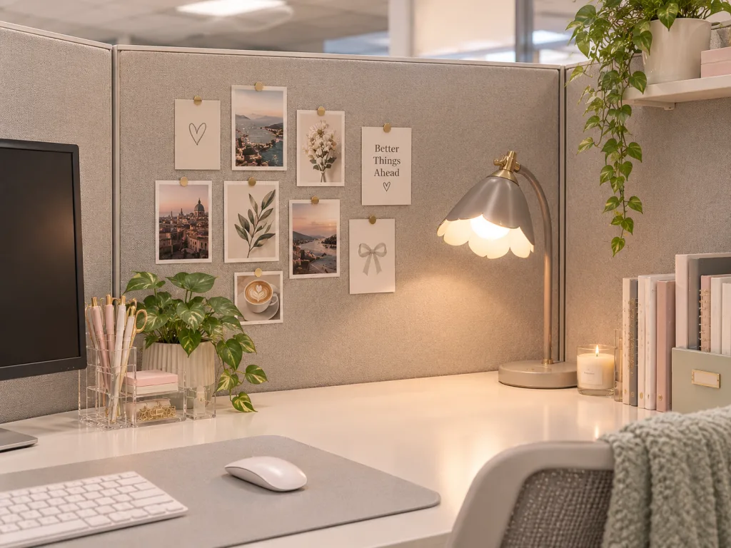 Girly Classy Cubicle Decor Create a Small Inspiration Display