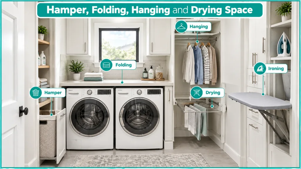 Hamper, Folding, Hanging and Drying Space