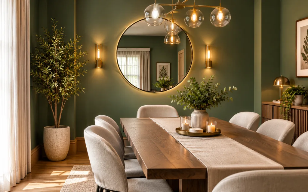 Hang a Well-Placed Mirror For Small Dining Room