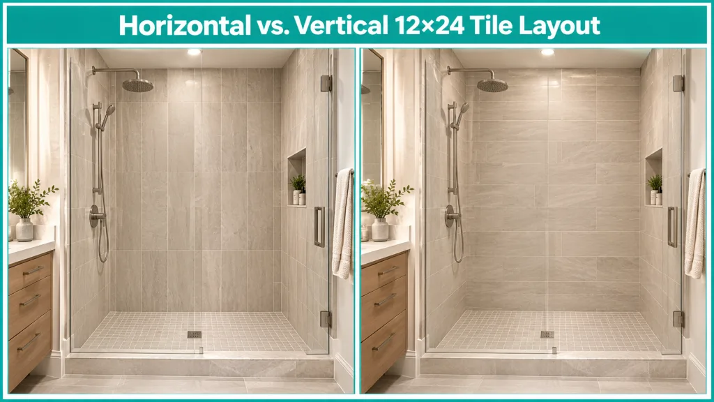 Horizontal vs. Vertical 12×24 Tile Layout
