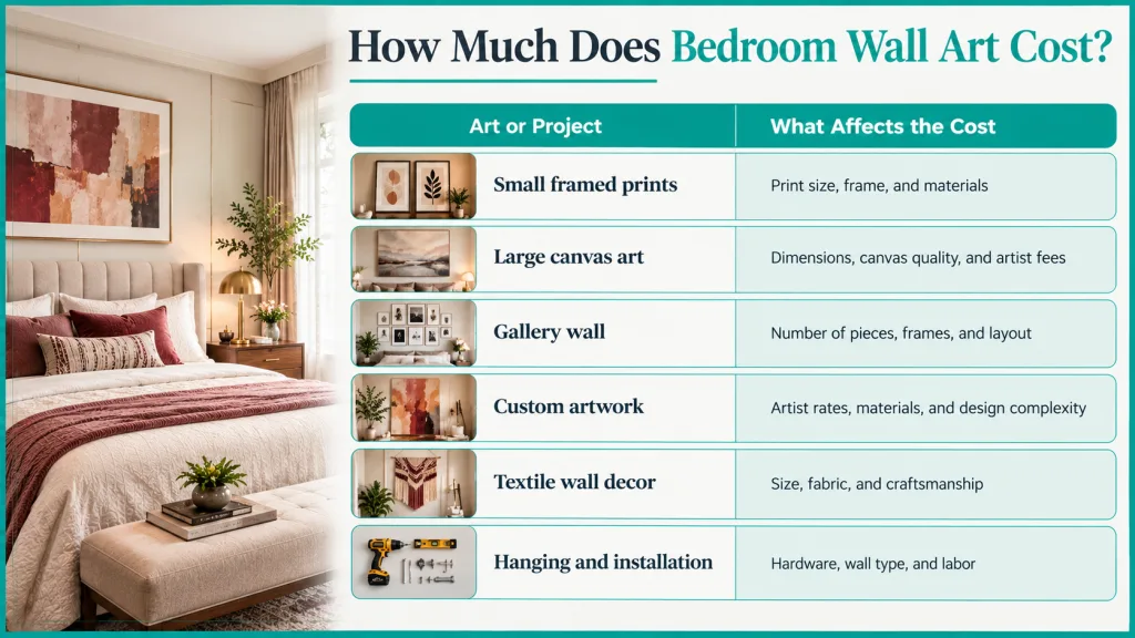 How Much Does Bedroom Wall Art Cost