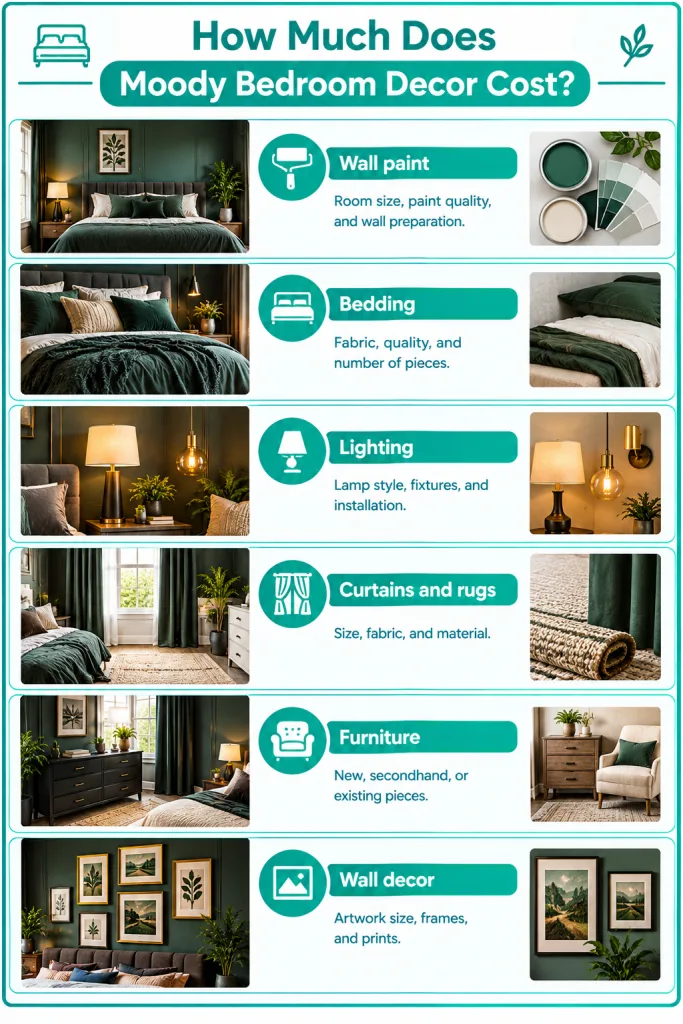 How Much Does Moody Bedroom Decor Cost