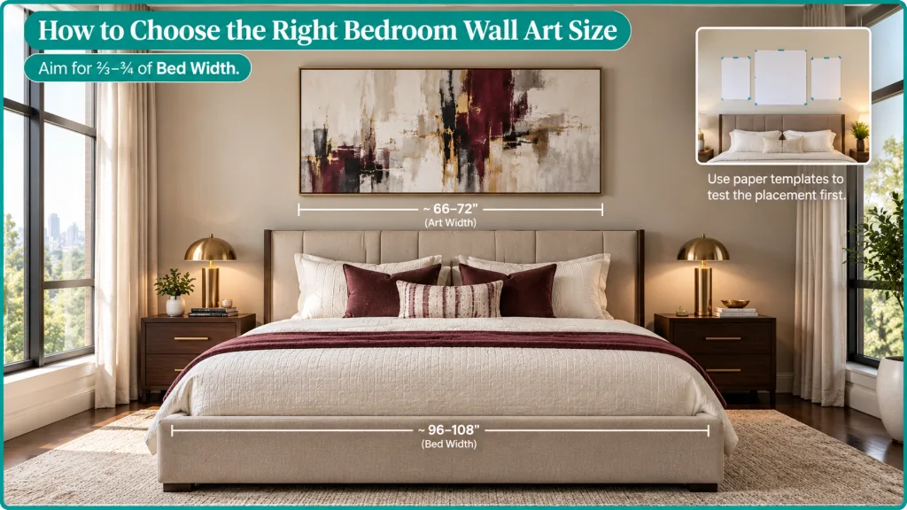 How to Choose the Right Bedroom Wall Art Size