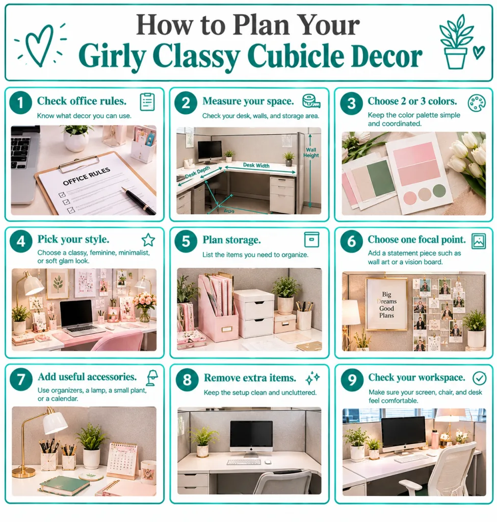 How to Plan Your Girly Classy Cubicle Decor