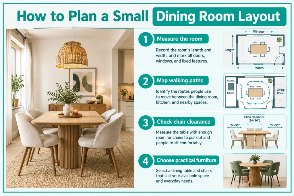 How to Plan a Small Dining Room Layout