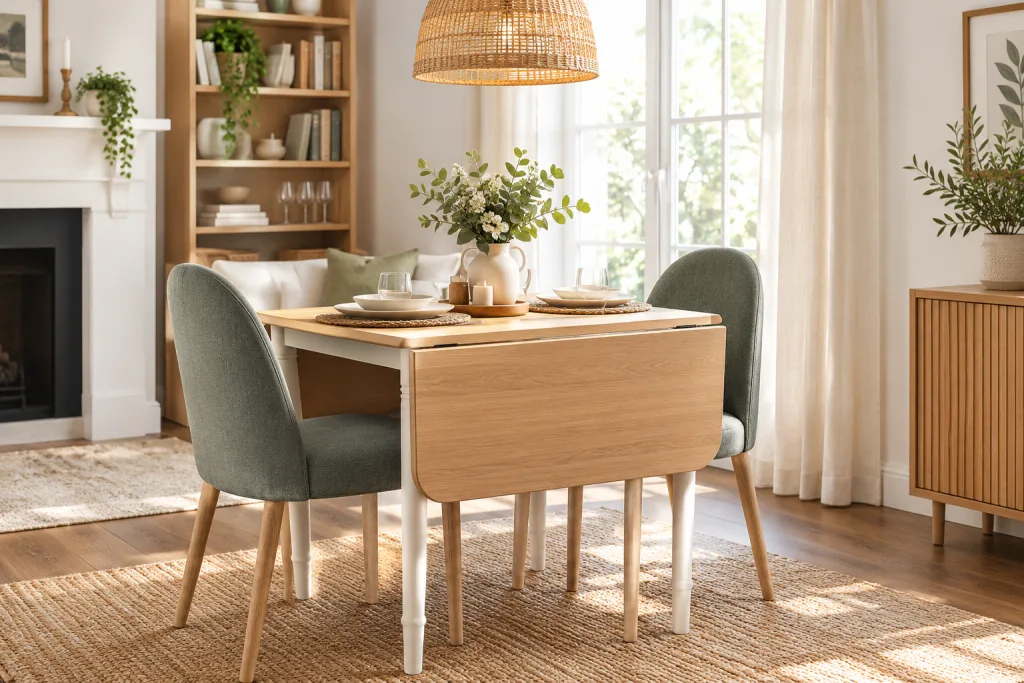 Install a Drop-Leaf or Extendable Table For Small Dining Room