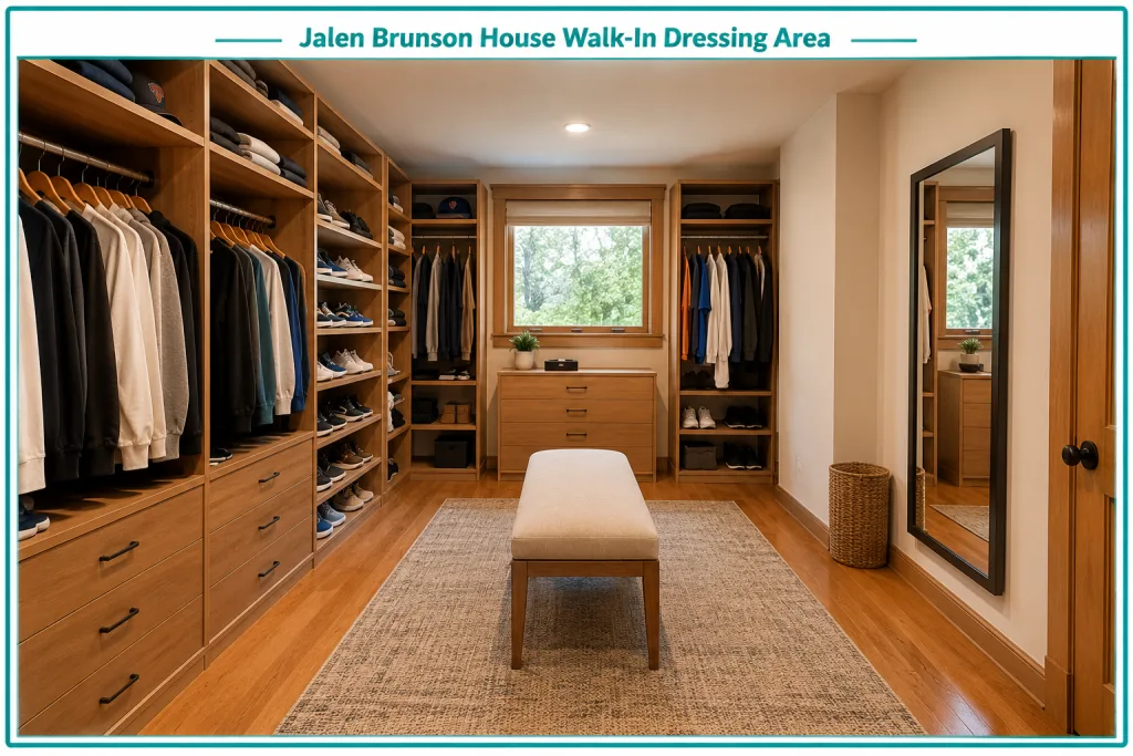 Jalen Brunson House Walk-In Dressing Area