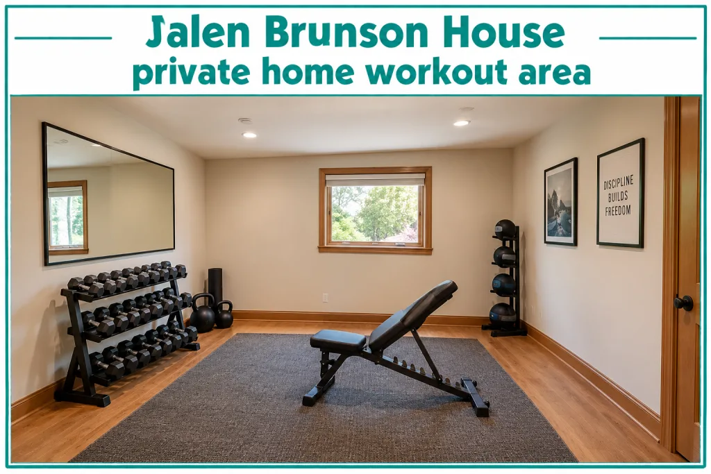 Jalen Brunson House private home workout area