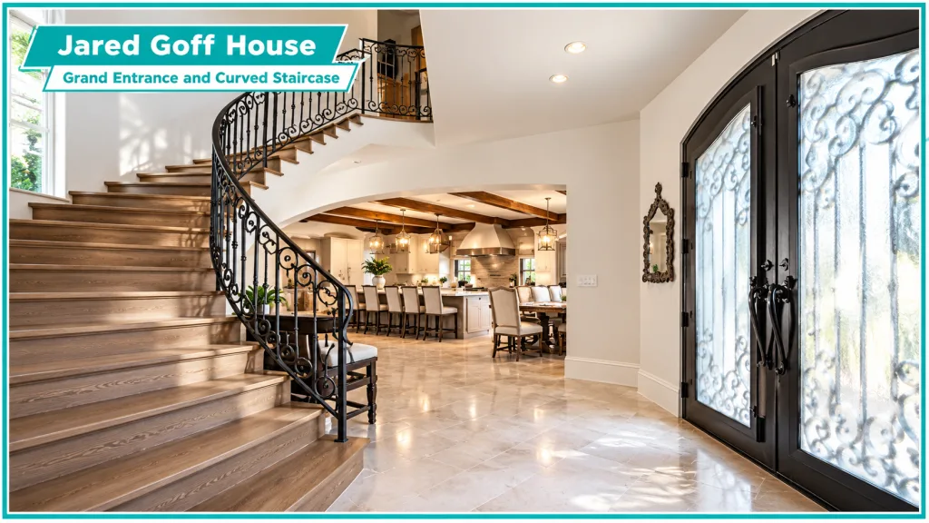 Jared Goff House Grand Entrance and Curved Staircase