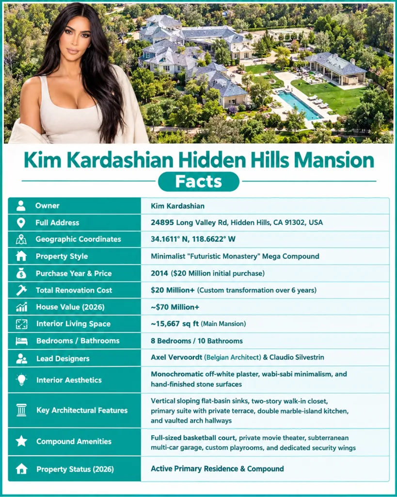 Kim Kardashian Hidden Hills Mansion — Property Facts Table