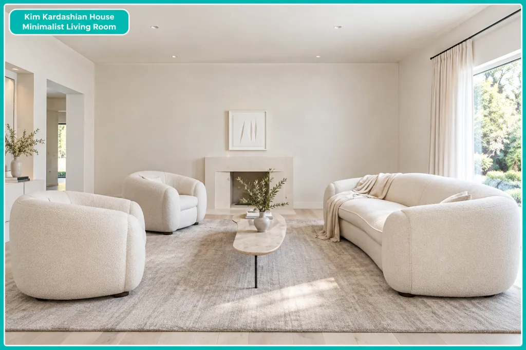 Kim Kardashian House Minimalist Living Room