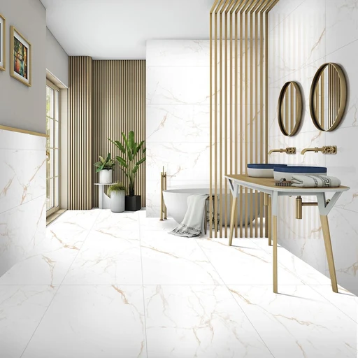 Large-Format Bathroom Floor Tiles