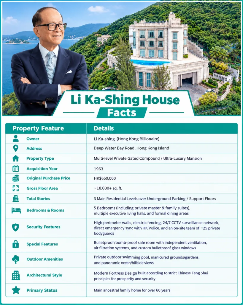 Li Ka-shing Deep Water Bay Mansion Facts