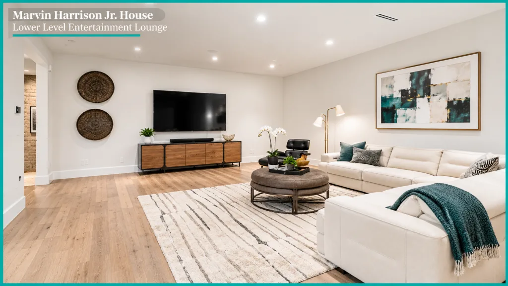 Marvin Harrison Jr. House Lower Level Entertainment Lounge