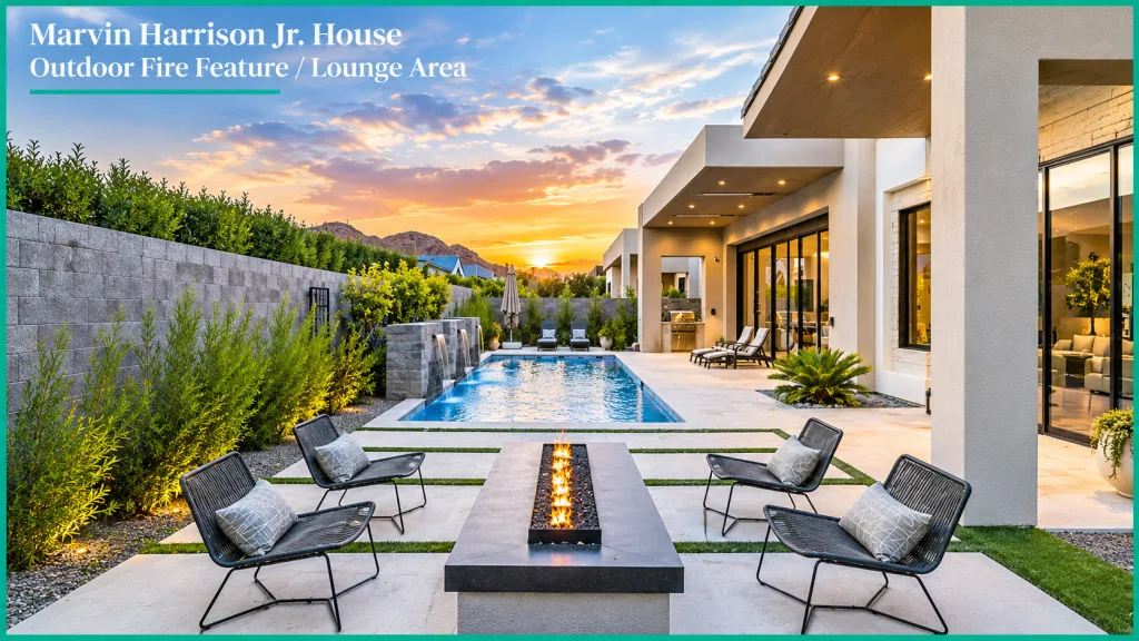 Marvin Harrison Jr. House Outdoor Fire Feature / Lounge Area