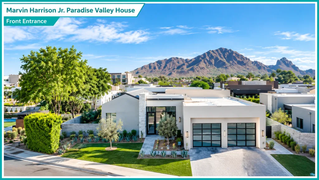Marvin Harrison Jr. Paradise Valley House Front Entrance