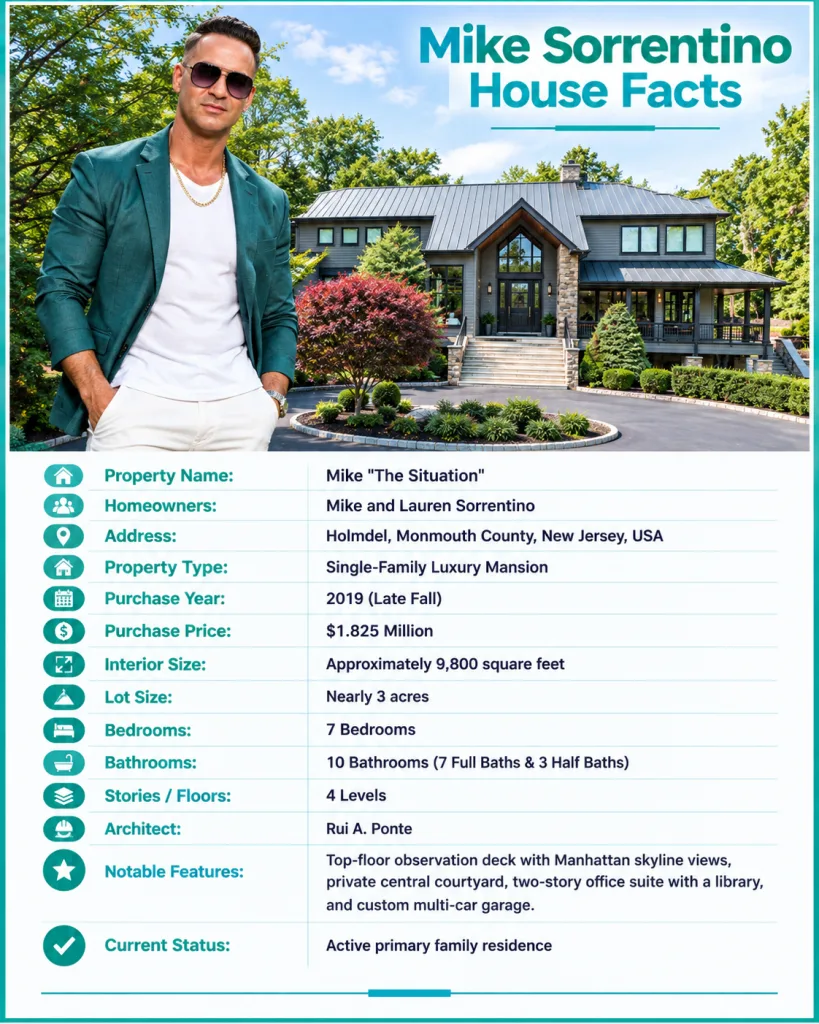 Mike Sorrentino House Quick Facts