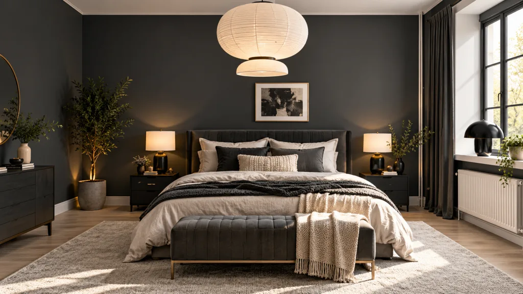 Paint Your Bedroom Walls Charcoal Gray for Moody Bedroom Decor