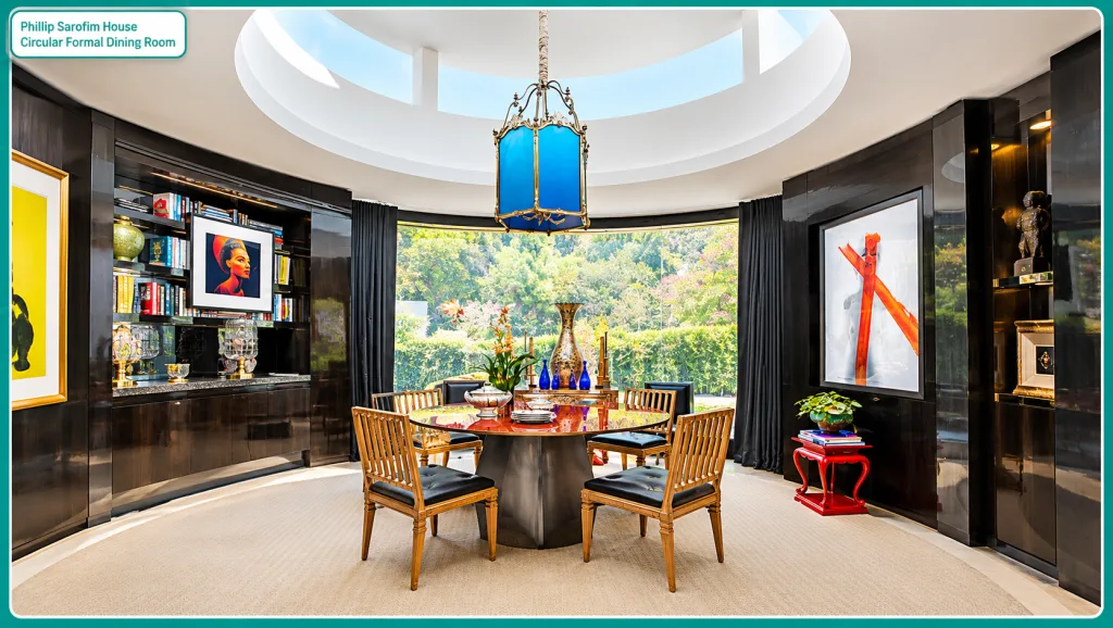 Phillip Sarofim House Circular Formal Dining Room