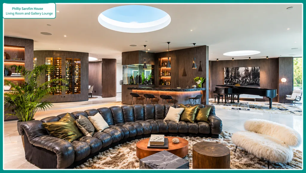 Phillip Sarofim House Living Room and Gallery Lounge