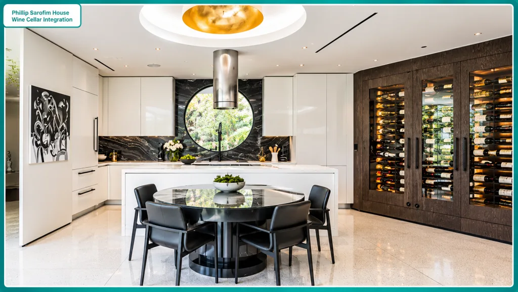Phillip Sarofim House Wine Cellar Integration