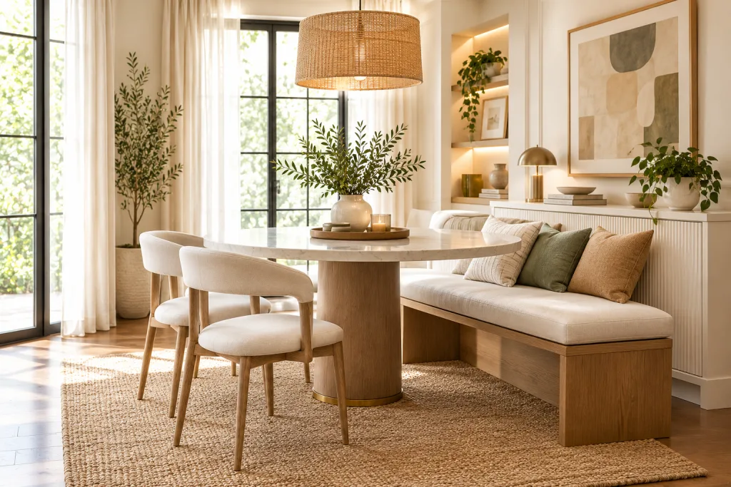 Replace Some Chairs With a Bench For Small Dining Room