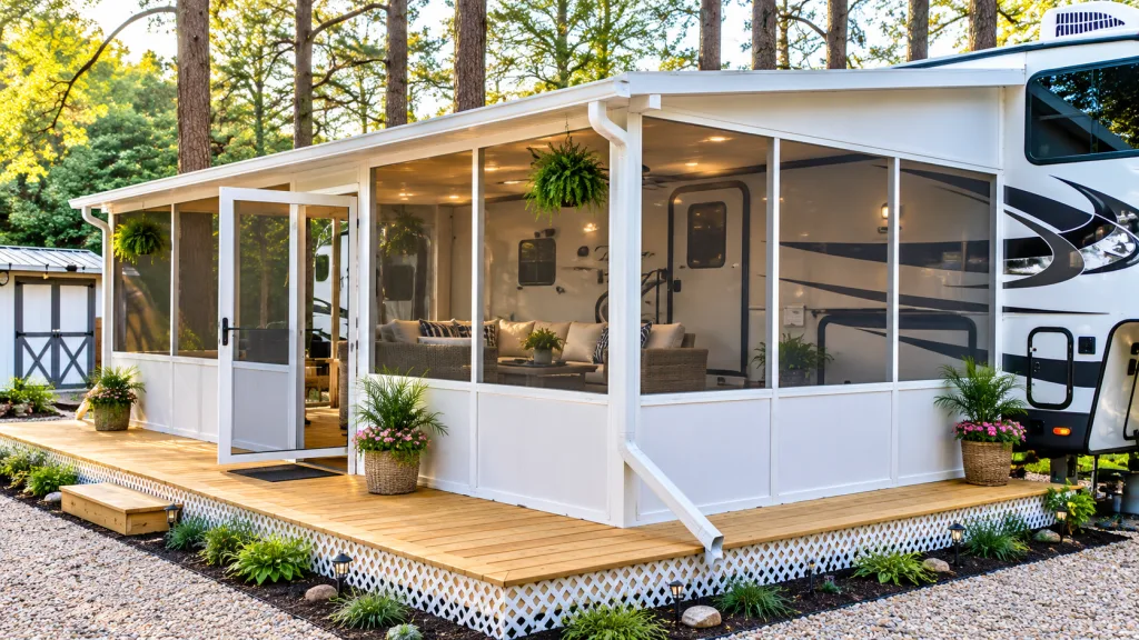 Screened-In RV Porch