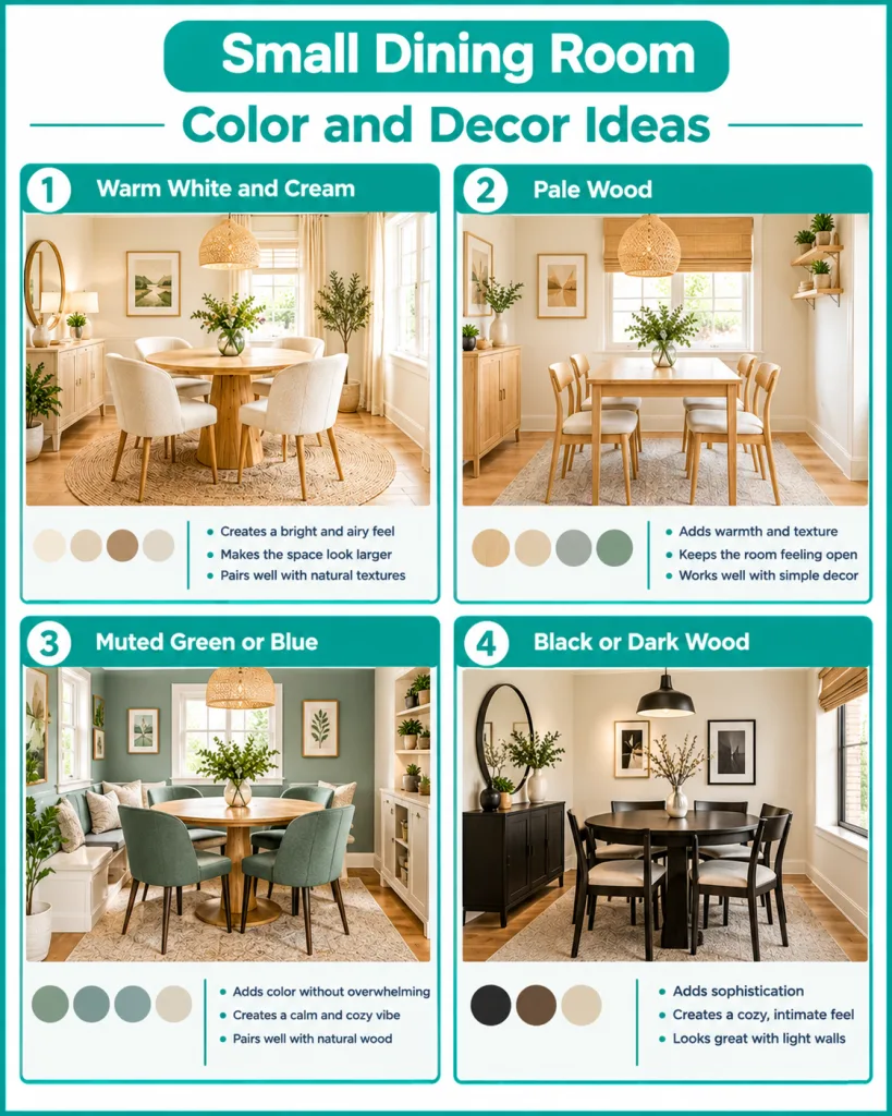 Small Dining Room Color and Decor Ideas