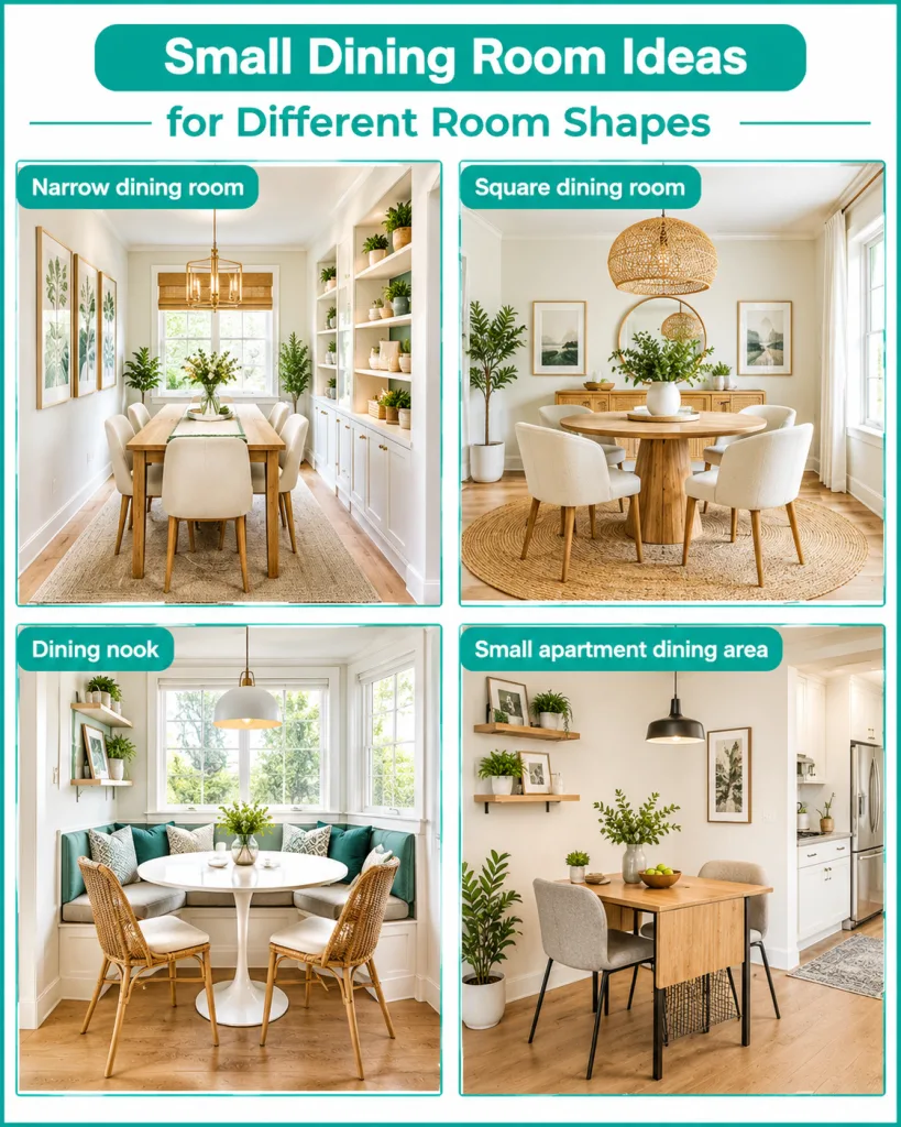 Small Dining Room Ideas for Different Room Shapes