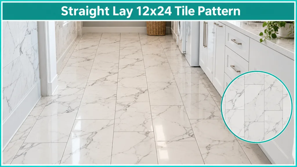 Straight Lay 12x24 Tile Pattern