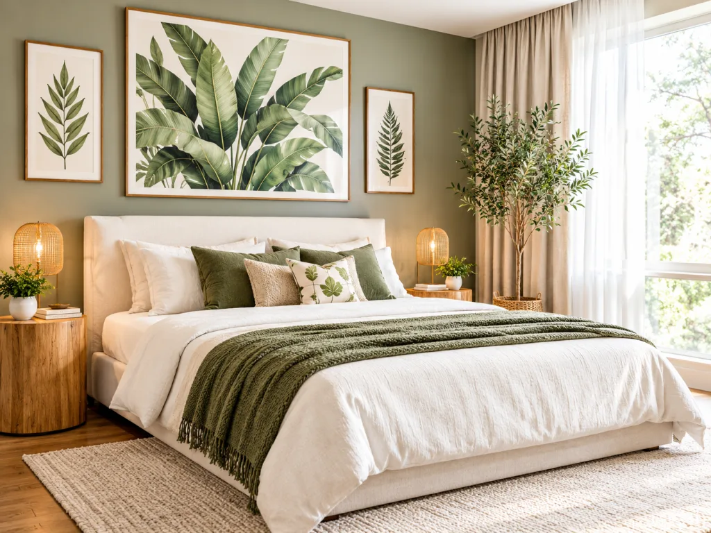 Use Nature-Inspired Art and Botanical Prints for Art Bedroom Decor