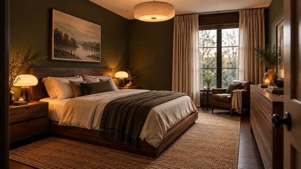 Use Warm Lighting to Create a Relaxing Atmosphere for Moody Bedroom Decor