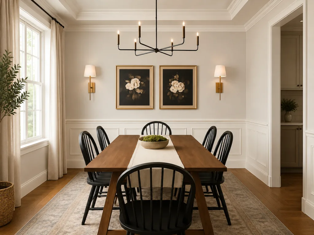 Use a Light Wall Color For Small Dining Room
