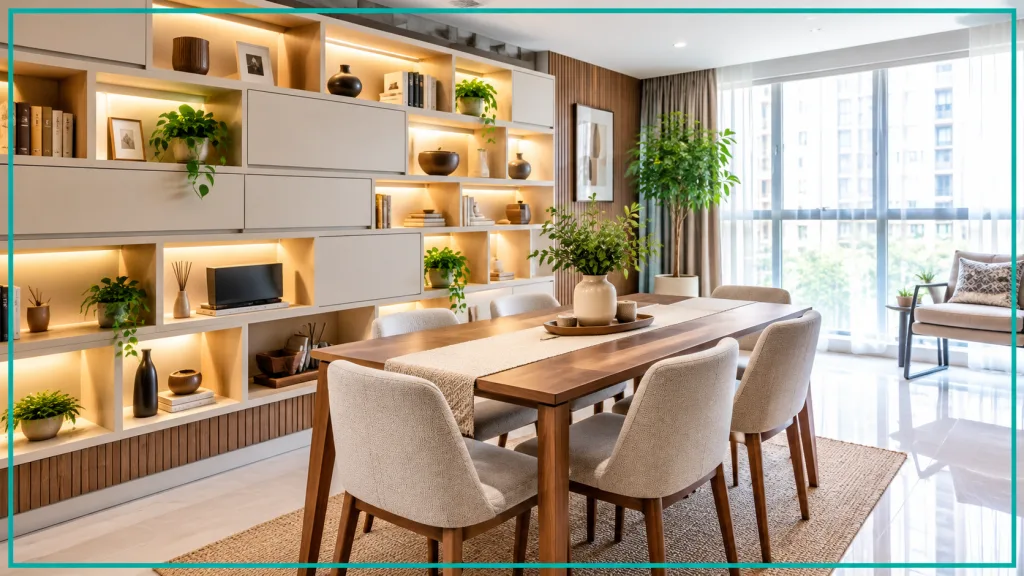 Use a Slim Rectangular Table For Small Dining Room